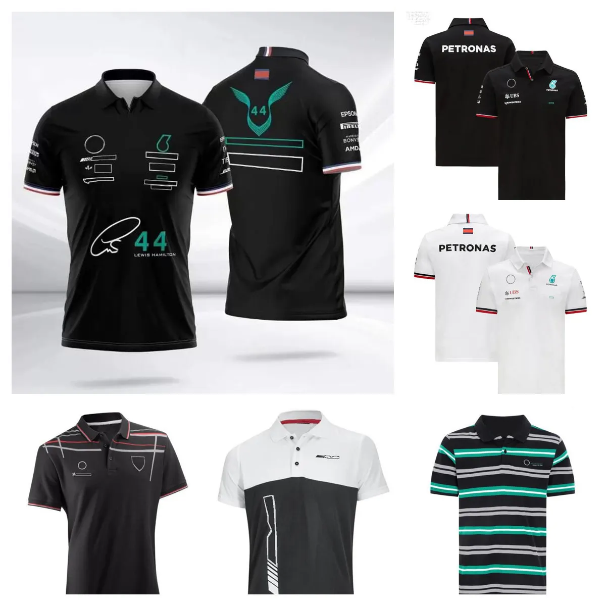 Polo da corsa F1 Formula 1 nuova maglietta con risvolto della squadra con la stessa personalizzazione
