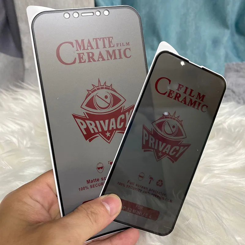 Privacidade Cerâmica Anti Protetor de Tela de Brilho Anti Spy Cobertura Completa Cobertura Curvo Protetor de Filme para Xiaomi Redmi Nota 11 Pro 11S 11T 10 10S 10T 9 9S 9A 9T