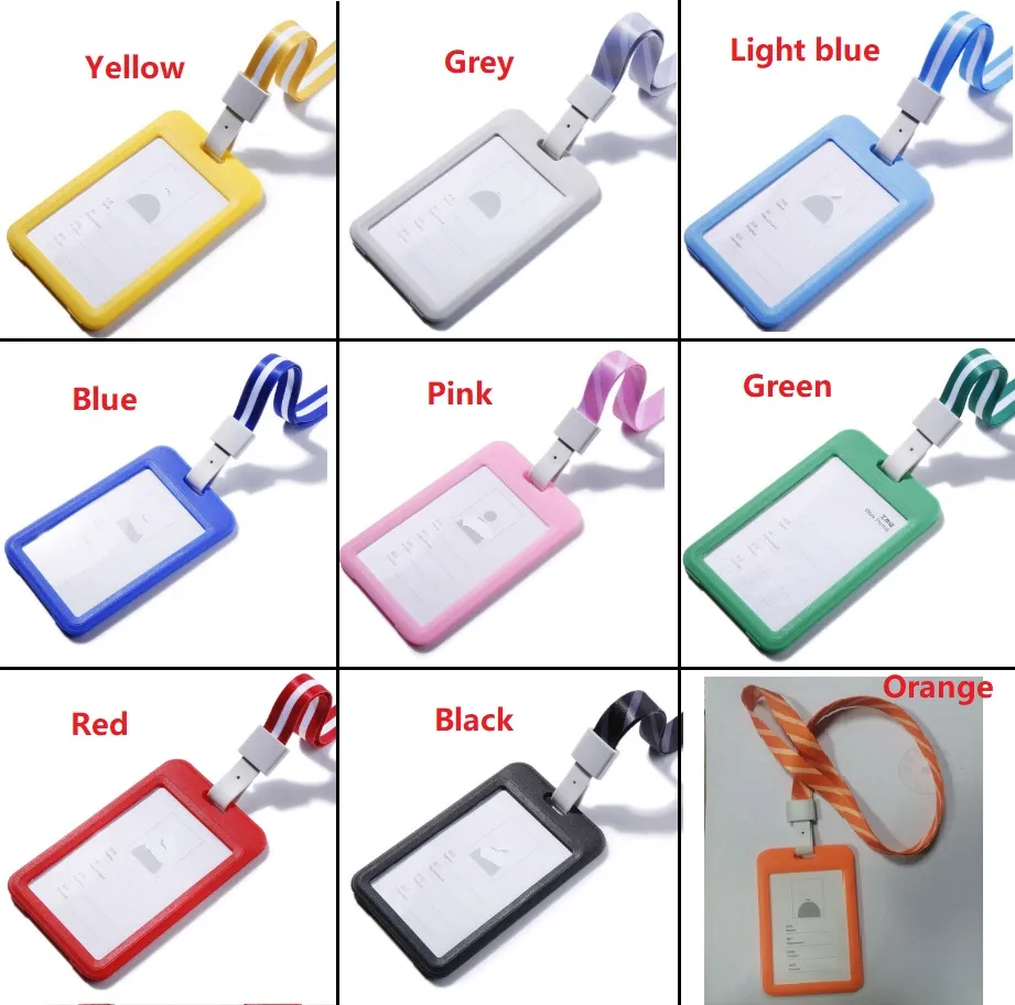 Colorful Vertical Certificate Holder Case With Detachable Lanyard Strap Hanger Ideal For ID
