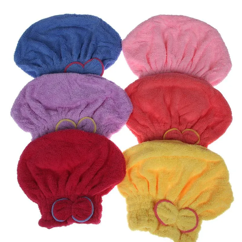 Serviette microfibre femmes salle de bain cheveux séchage rapide chapeau Turban Super absorbant tête enveloppement bonnet de douche serviettes de bain