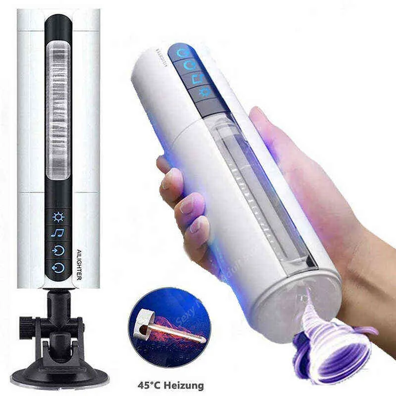 NXY Masturbators Artificial Vagina Real Moaning Masturbation Cup Intelligent Heating Sucking Masturbator Vibration Pussy Sex Toy For Men 220507