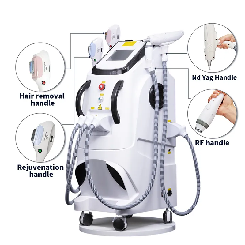 Machine d'épilation IPL 4 en 1 épilateur laser magnéto-optique multifonction rapide indolore E-light rajeunissement de la peau blanchir Nd Yag tatouage enlever la machine