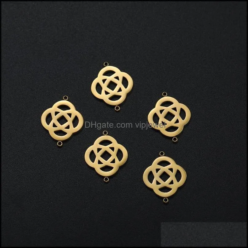 charms 5pcs stainless steel witch celtics knot gold plated witchcraft pendants for diy bracelet necklace jewelry making findingscharms