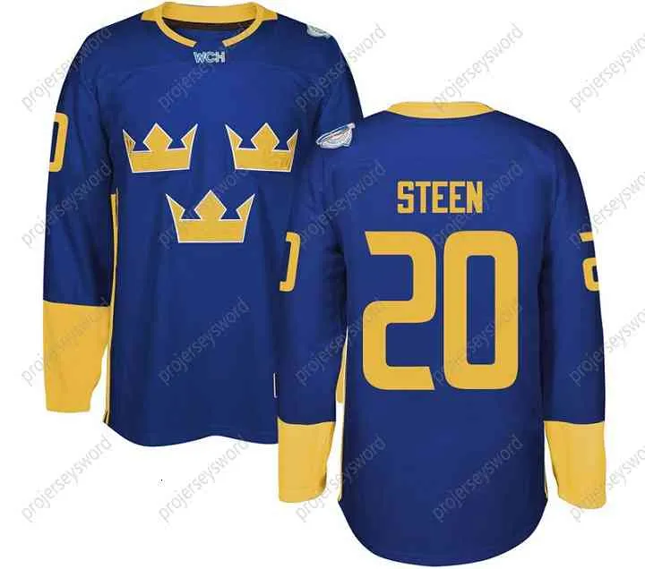 Sweden Hockey Jerseys 2016 World Cup Lehner Kronwall Hagelin Karlsson Hornqvist Zetterberg Sooerberg Sedin World Cup Hockey Jersey