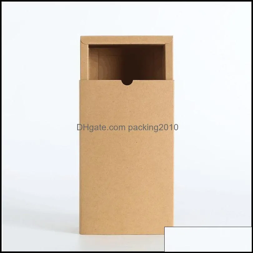 Spot Kraft Paper Box Customized Folding Drawer Boxes Wholesale Cosmetic Vacuum Cup Packaging For Christmas Gift