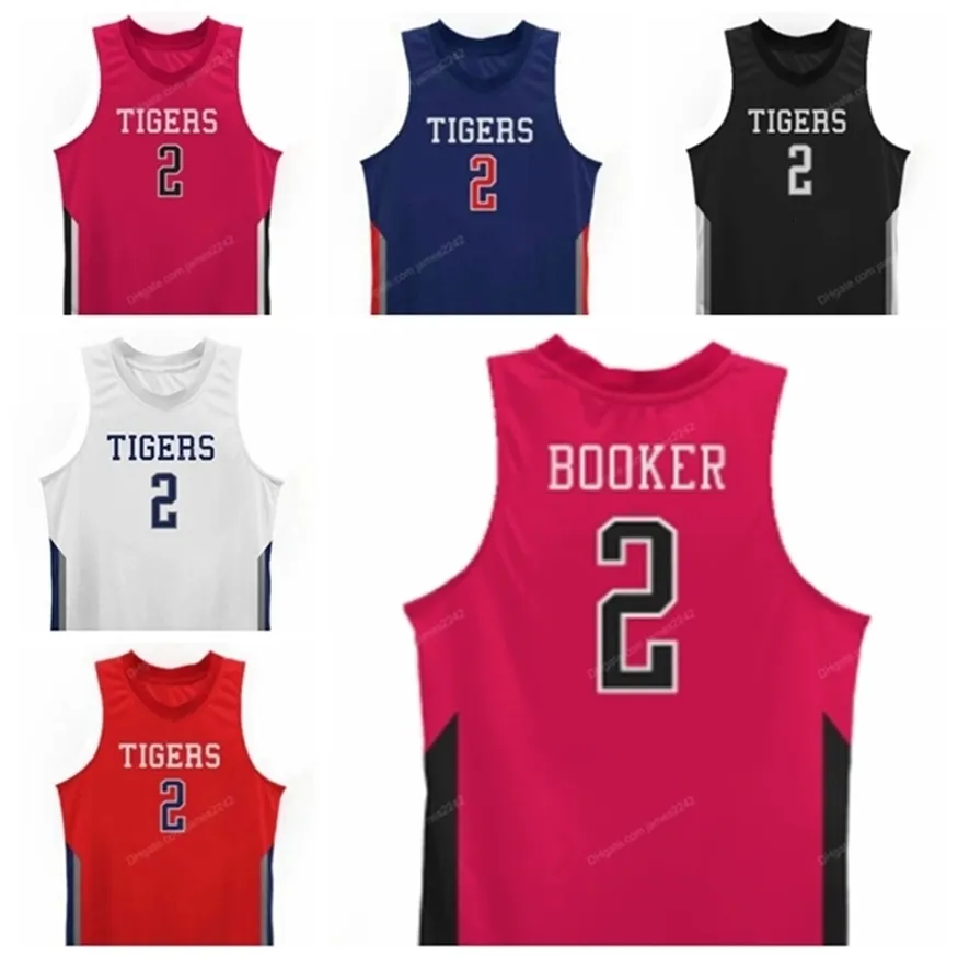 Nikivip Custom Retro Devin Booker 2 High School Basketball Jersey Mens Stitched Blue White