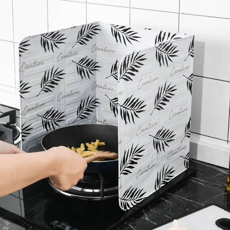 İç dekorasyonlar Alüminyum Katlanabilir Mutfak Gaz Soba Şafak Plakası Tavan Yağı Sıçraması Koruma Ekranı Kichen Aksesuarlar Araçlar Dekor