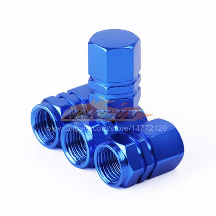 8PCS Tire Valve Stem Caps, Aluminum Alloy Dustproof, Blue