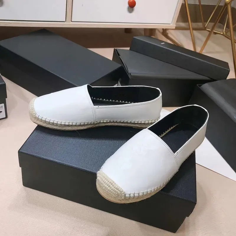 Lettera di marca Y Scarpe casual Donna Espadrillas Estate donna piatta Pantofole da spiaggia Moda donna Mocassini Scarpe di tela da pescatore con scatola taglia 35-39