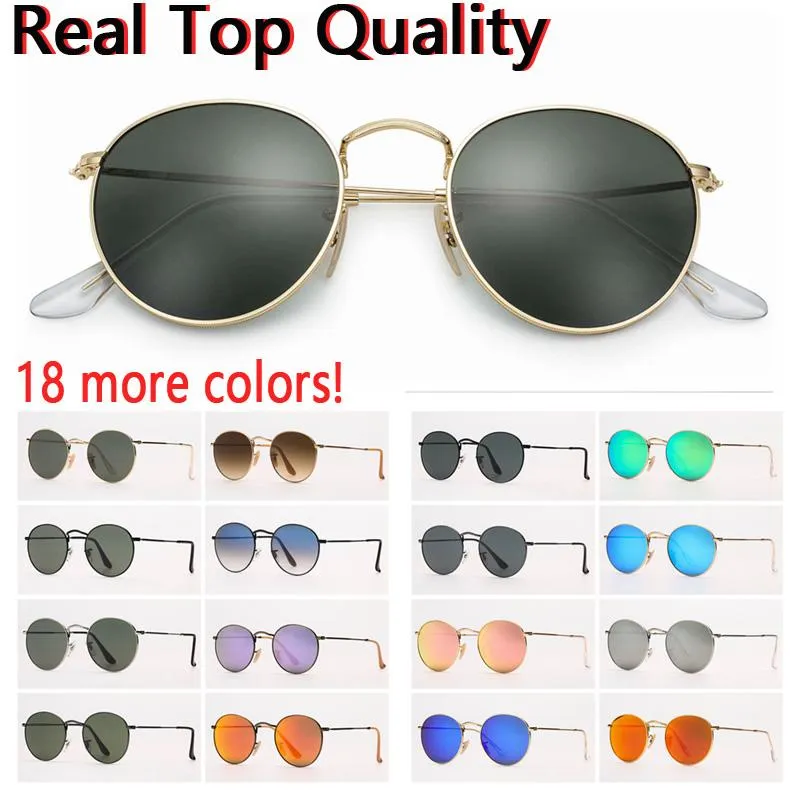 Bril klassieke retro kleine ronde metalen zonnebrillen echte glazen lenzen dames mannen dames gafas oculos lunette de soleil femme