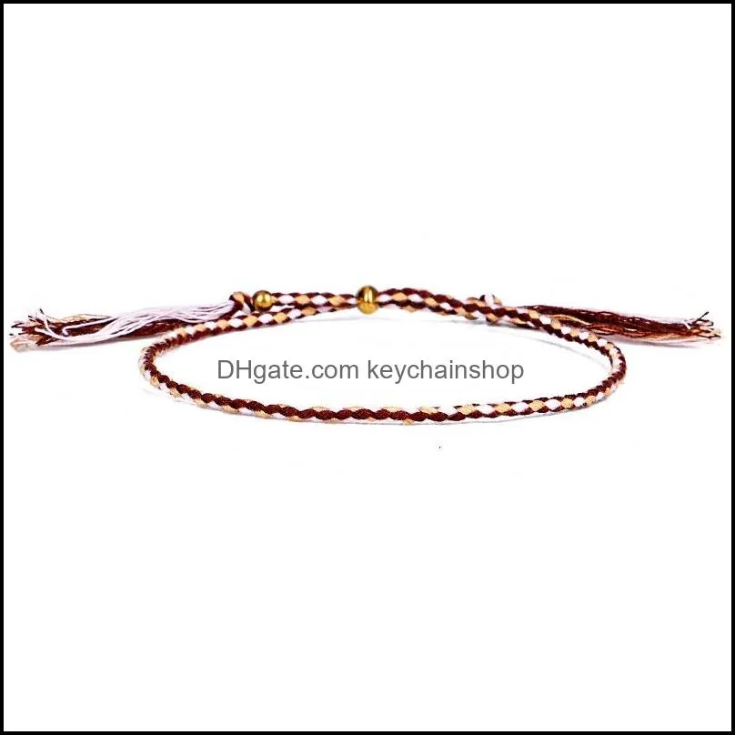 kimter handmade tassel knots ropes bracelet ethnic cotton rope lucky tibetan string bracelets bangles for couples q508fz