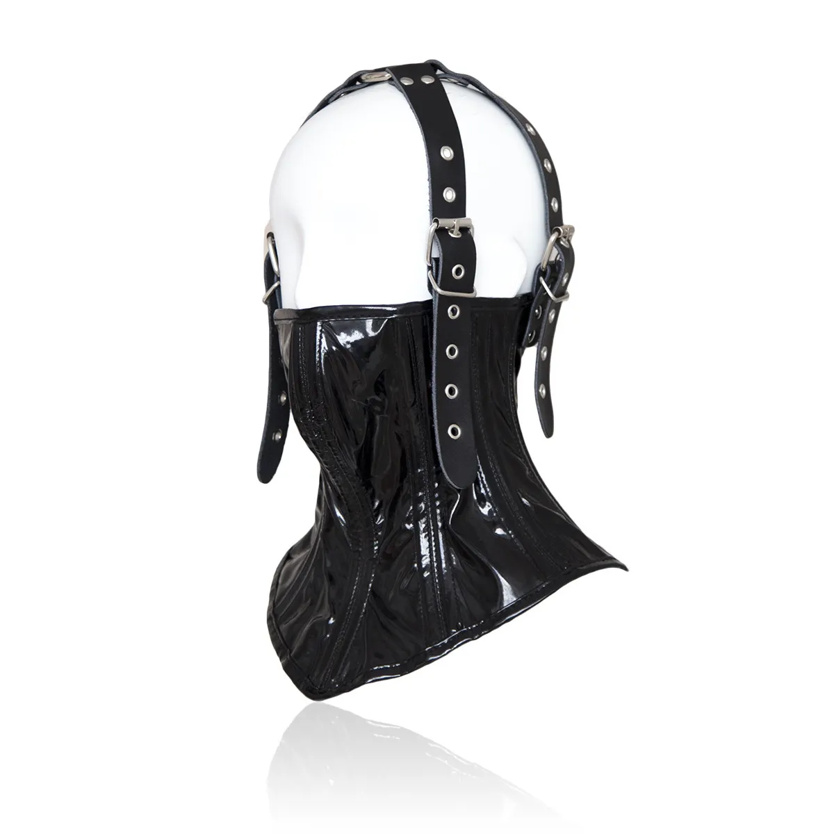 Collier de cou en cuir PU Bondage couverture attaches buccales masque de tête réglable BDSM Corset harnais pour femmes jeux pour adultes