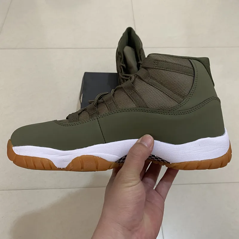 Shoes Jumpman 11s 11 DMP Dark Real Blue Medium Olive Green Midnight Navy Chicago Gym Red Mans Sports Sneakers