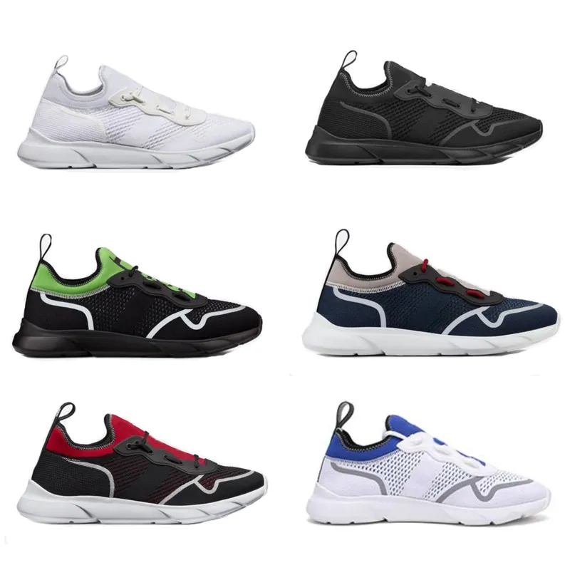 Neo Men Sneakers White Technical Knit Women Flat Shoes Mens Low Top Trainers Slip-On Mesh Breathable Runner Sneaker 10 Colors NO73
