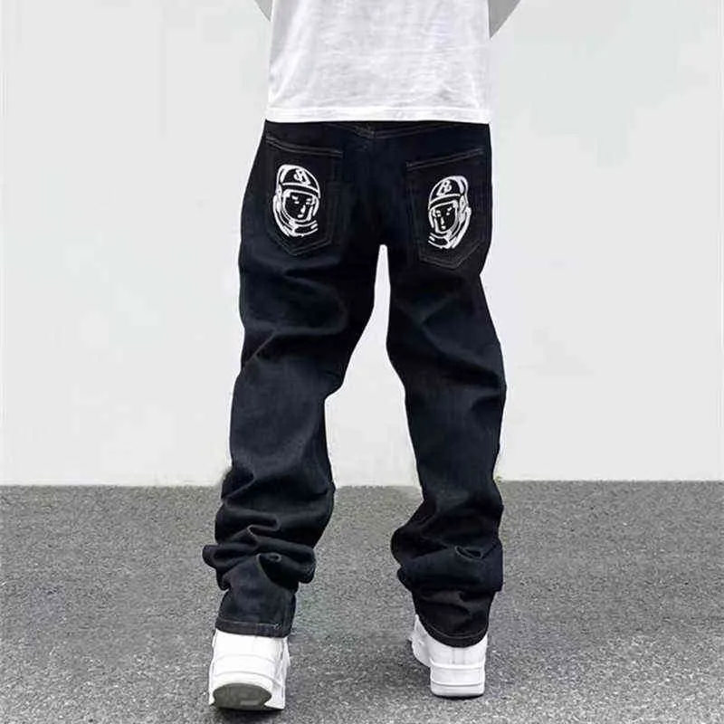 2022 Ropa Dog Print Streetwear Men Hip Hop Baggy Jeans Pants Y2K Clothes Straight Loose Goth Denim Trousers Pantnes Vaqueros T220726