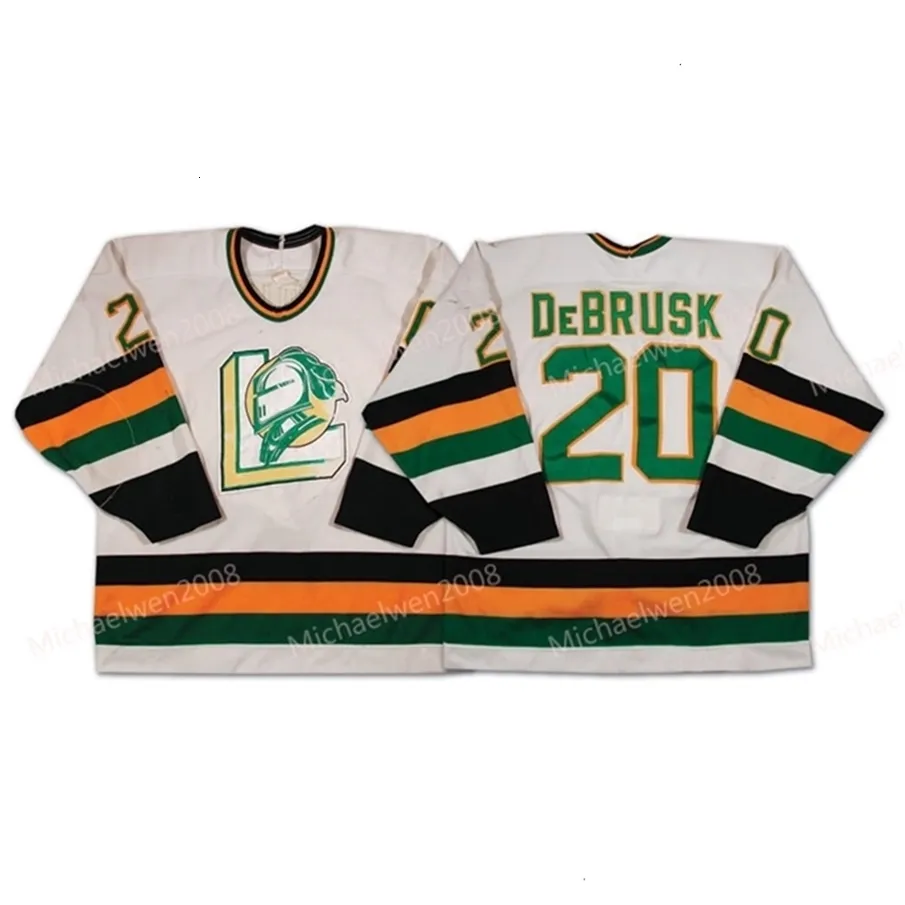 VipCeoMitNess Men CHL London Knights OHL 20 Louie DeBrusk Jersey All Stitched Louie DeBrusk Top Quality Hockey Jerseys