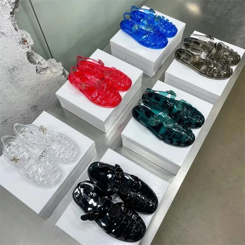 Mens jelly clearance sandals clear