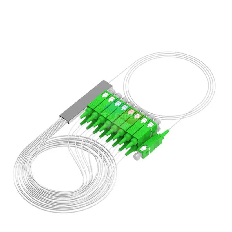 Fiber Optik Ekipman PCS/Lot 1x16/1x8 PLC SC/APC SM 0.9mm G657A1 PVC 1M FTTH Splitterfiber