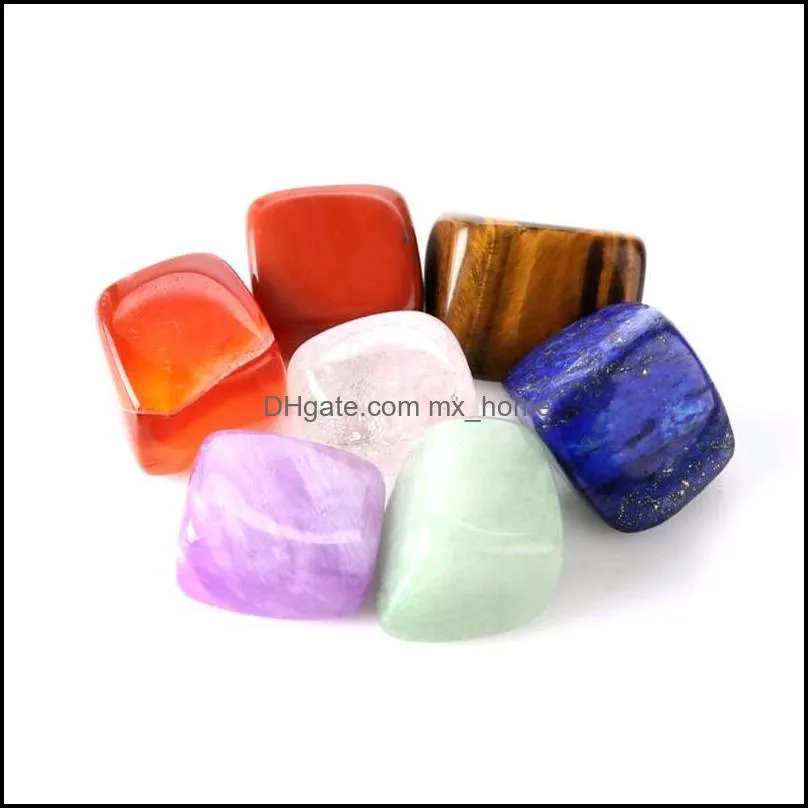 natural crystal chakra stone naturalstones gifts palm reiki healing crystals gemstones yoga energy 7pcs set wq734-wll
