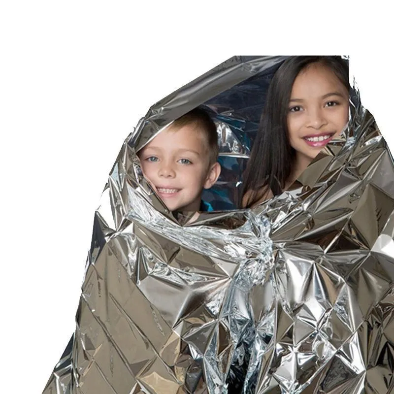 210*130cm Portable Thermal Blankets Party Favor Waterproof Emergency Foil Thermal First Aid Rescue Life-saving Blanket Outdoor Survival Tools