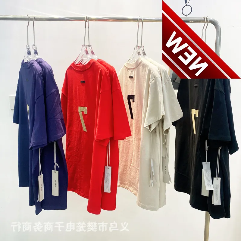 50% korting op Discount Fog of God Seizoen 7 Back 7 Word Main Line S Nieuwjaar Red Trend High Street Short Sleeve T-Shirt Factory Direct Sale