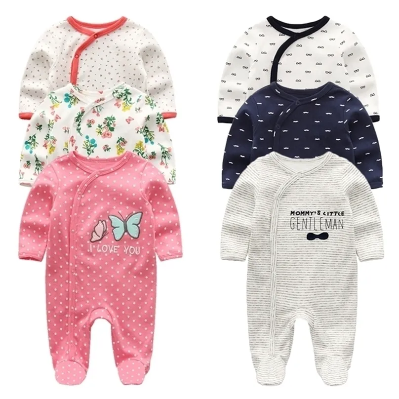 Bebek kız kıyafetleri uzun kollu 123pcs bahar ve sonbahar giyim setleri pamuklu çocuk doğumlu tumarlar 220606