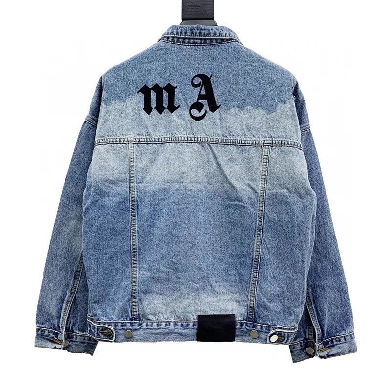 2024 Nouvelle tendance 2023 Designer Denim Swear Mens Casual Hiver Matel Brand Fashion Back Palm Palm Jacket Stylist Clothing