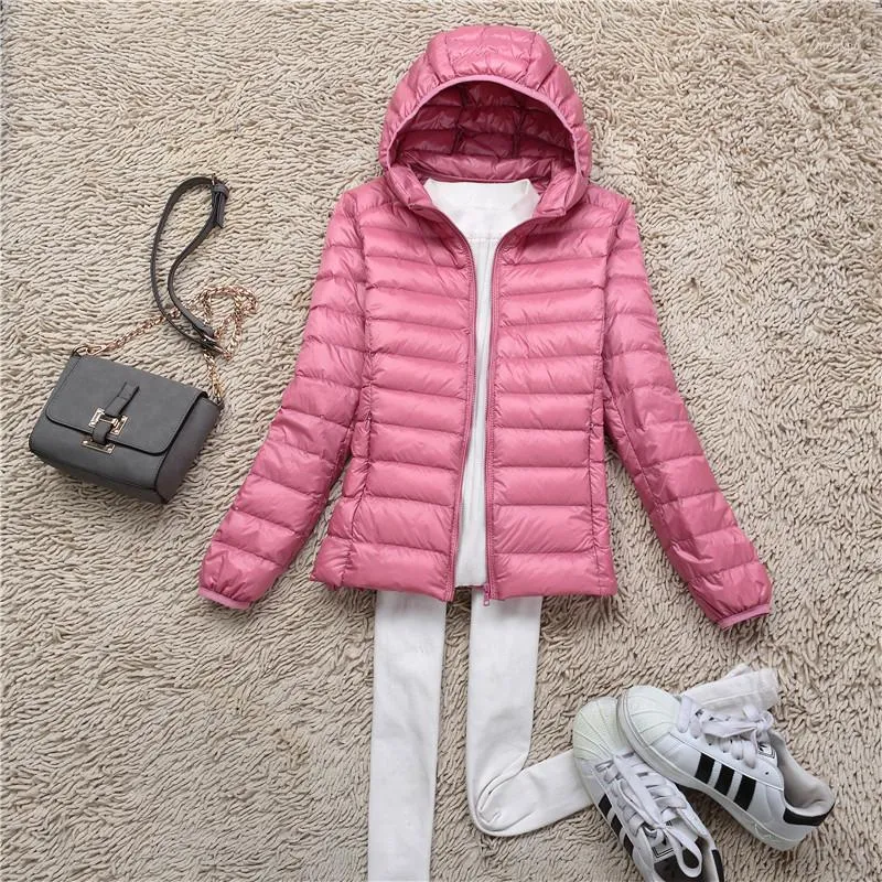 Women's Trench Coats Winter Jacket Women Fashion Lightweight Down Hooded Short Wear XL Casual