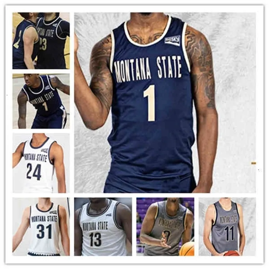 Chen37 NCAA College Montana State Basketball Jersey Xavier Bishop Jubrile Belo Amin Adamu Raequan Battle Abdul Mohamed Tyler Patterson Great Osobor