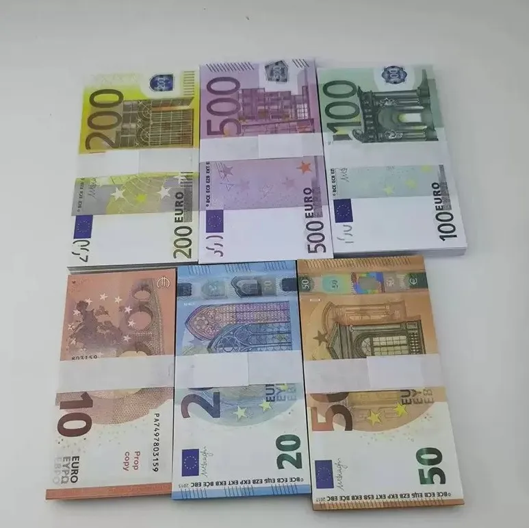 Andere festliche Partyartikel Partyartikel Filmgeld Banknote 10 20 50 100 200 500 Dollar Euro Realistische Spielzeugbar-Requisiten Kopierwährung Faux-Billets 100 Stück/Packung