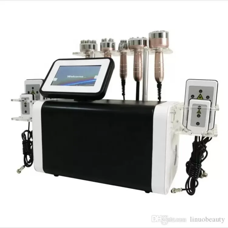 Máquina de adelgazamiento por cavitación por ultrasonido 6 en 1 de alta calidad, cavitación láser ultrasónica, RF, vacío, modelado corporal, pérdida de peso, equipo de belleza