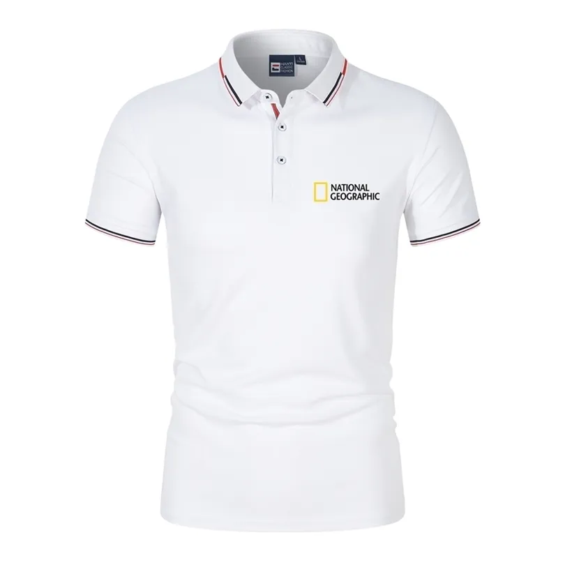 National Geographic krótkie rękawowe Casual Streetwear Polo Shirts Mens T Shirt Sitcoms Tee Tops Mężczyzna odzież 220707