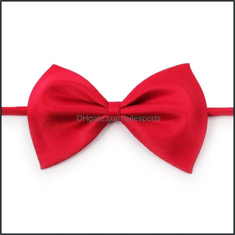 Pet tie Dog tie collar bow flower accessories decoration Supplies Pure color bowknot necktie DHL 582 R2