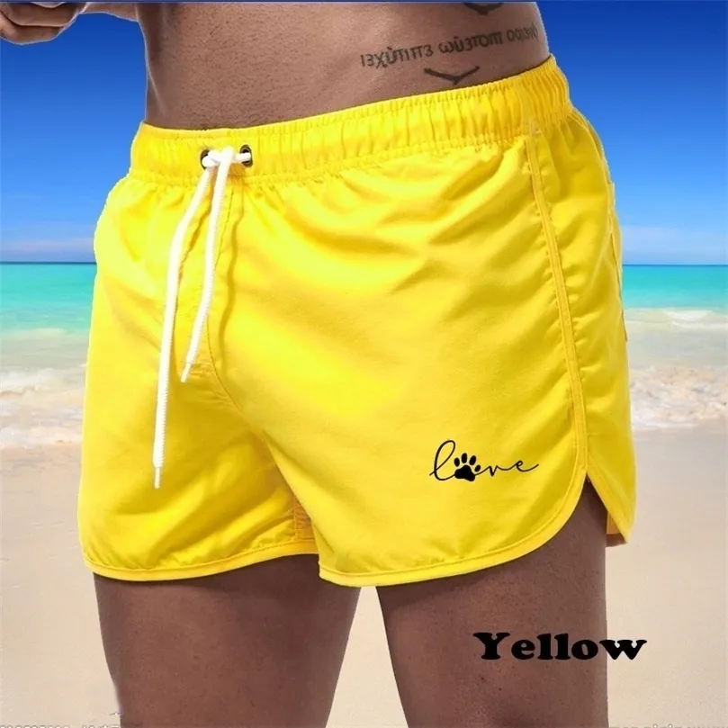 Summer Mens Sports Jogging QuickDrying Shorts Tryckt Swim Surfing Beachwear Gym Casual Fitness 220617