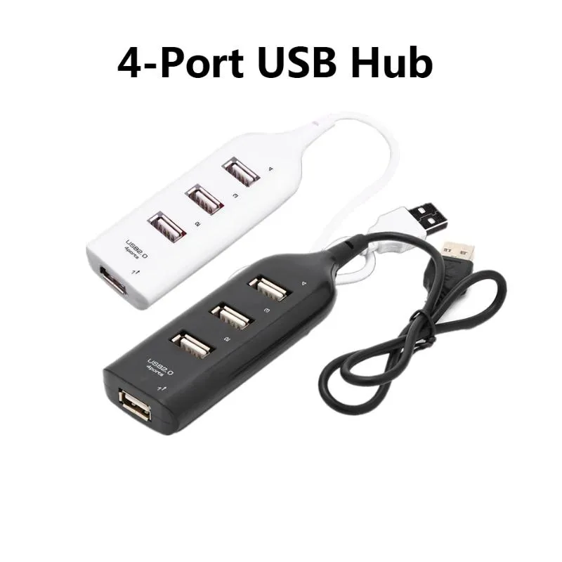 Hubs Mini USB Hub 2.0 Multi-USB Splitter de alta velocidad Adaptador de 4 puertos para PC Notebook Laptop Receptor Accesorios de computadoraUSB