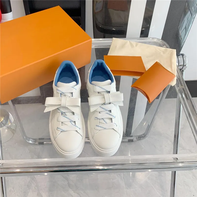 Spring And Summer New Bowknot Casual Shoes Low-top Strap Round Head Flat Bottom Moving Small White Shoes With Size 35-40