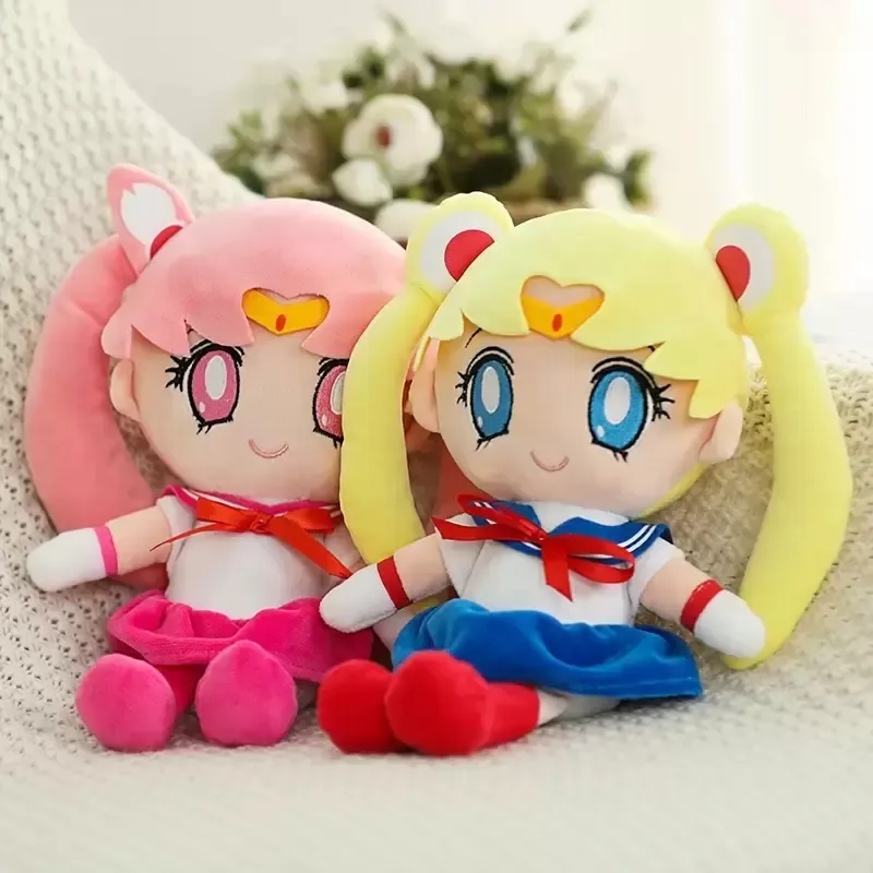 DHL 25cm Kawaii Anime Sailor Moon Peluş Oyuncak Sevimli Ay Hare El yapımı Doldurulmuş Bebek Uyuyan Yastık Yumuşak Karikatür Brinquidos Kız Hediye