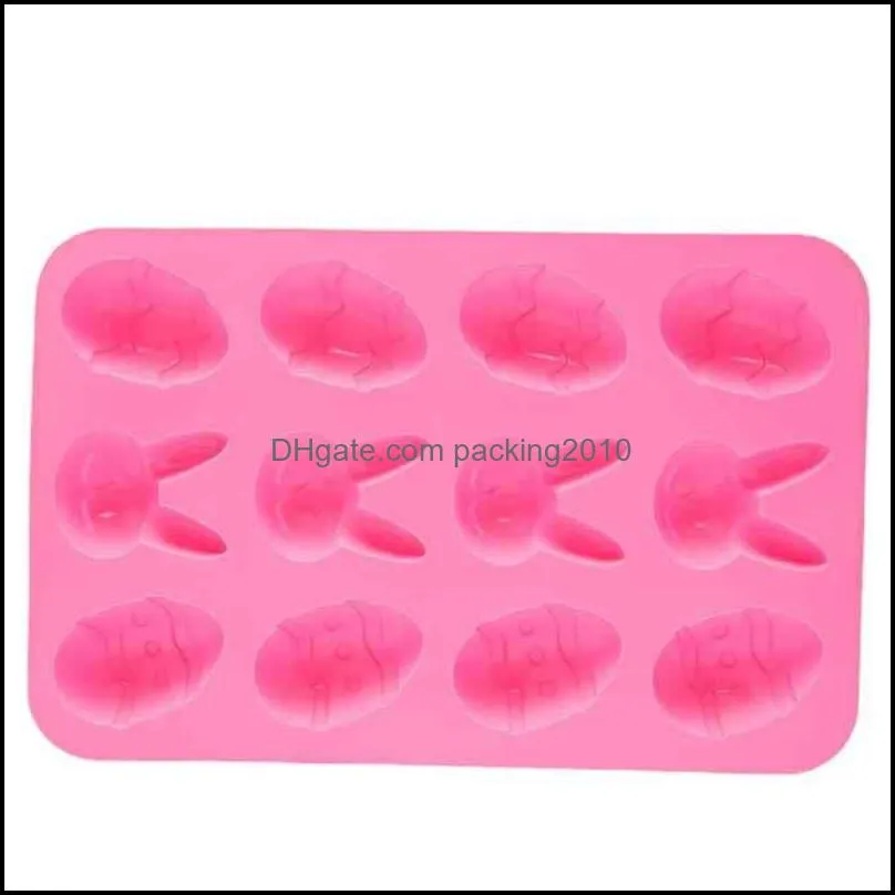 rabbits shape silicone moulds bread pan cake 12 holes silica gel rabbit cake shapes mold muffin cupcake baking pans vtmhp1516