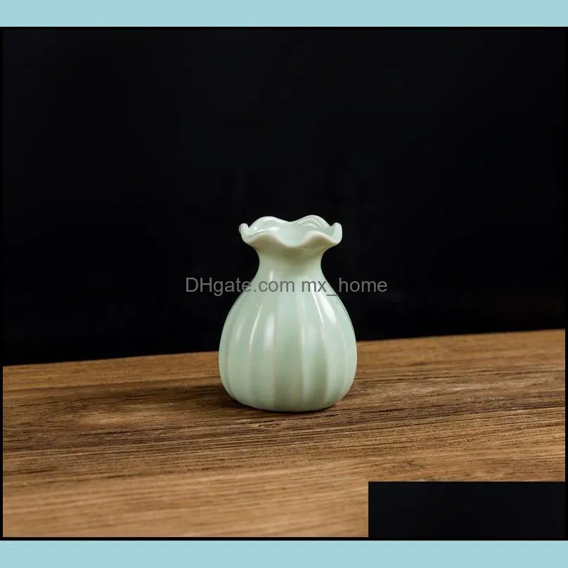 mini ceramics vase dry flower vases decoration home white blue ceramic pot flowers basket nordic decorations