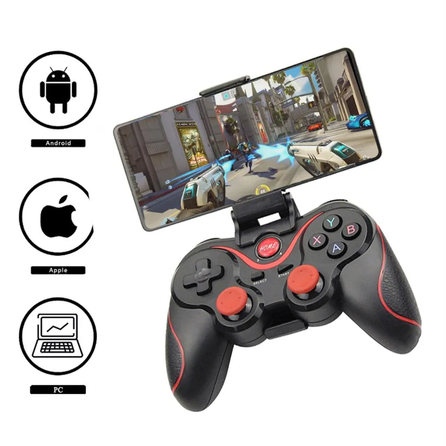 T3 X3 Wireless Joystick Gamepad PC Game Controller Support Bluetooth BT3 0 Joystick For Mobile Phone Tablet TV Box Holder234Y
