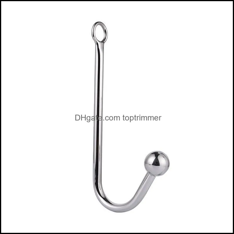 Stainless Steel Anal Hook Prostate Massage Gay Butt Plug with Ball Dilator for Men and Women