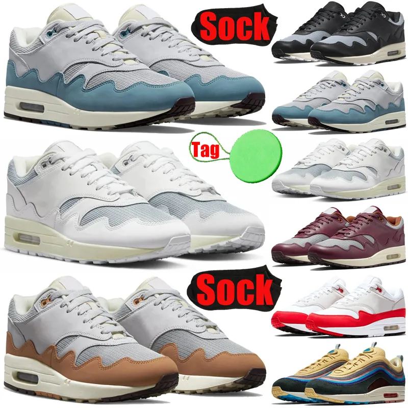 Sean Wotherspoon 1 87 BW running shoes Patta Waves men women Light Stone Lyon Noise Aqua mens womens trainers sports sneakers runners
