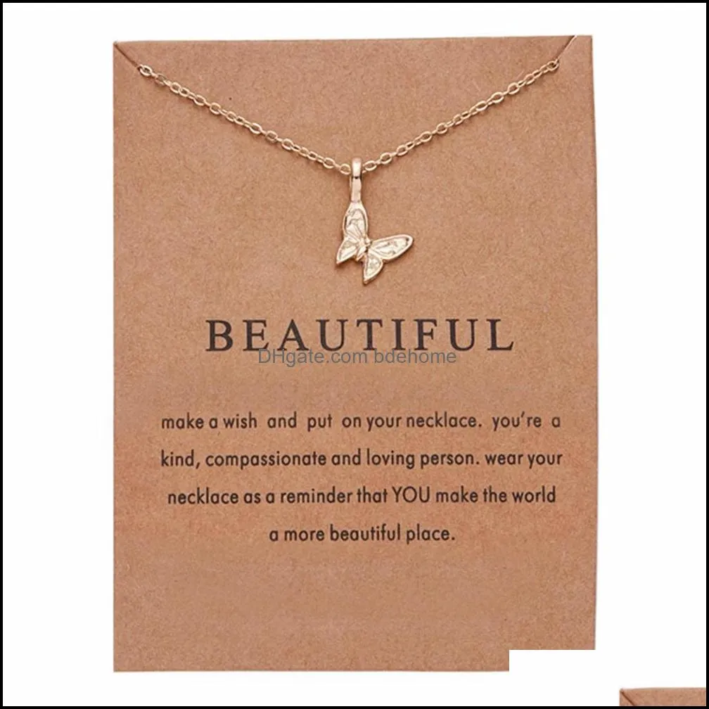 wholesale minimalist women geometric necklace multi design fashion card necklace