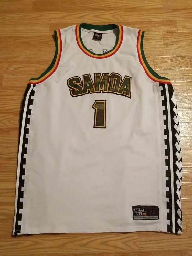 New Male Samoa Selah Intl Basketball Jersey Camouflage Tribe Basketball