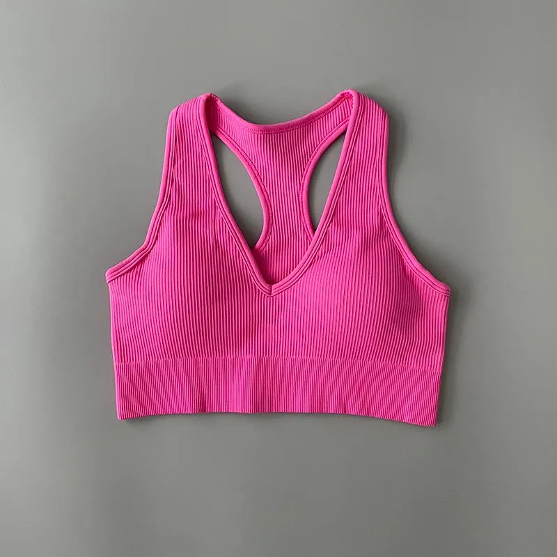 Knitted Athletic Bras With Padded Push Up Crop Top For Women Racer Back Athletic  Tank For Gym And Fitness Workouts From Hebaohua, $13.09