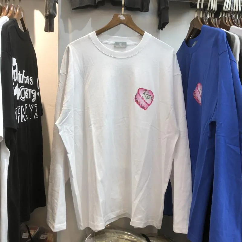 T-shirt da uomo di alta qualità XOXOGOODBOY manica lunga amore torta stampa maglietta da uomo moda casual donna camicie abbigliamento uomo Mild22