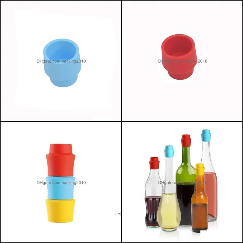 silicone wine stopper bar  keeping bottle cap kitchen beer beverage champagne closures kitchen bar tool pad11945