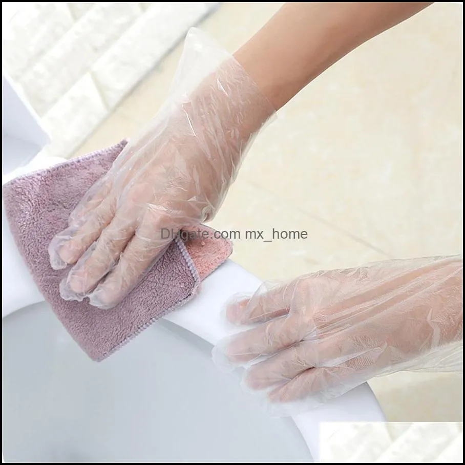 100Pcs/Bag Plastic Disposable Gloves Food Prep Gloves for Kitchen Cooking,Cleaning,Food Handling Kitchen Accessories JK2003