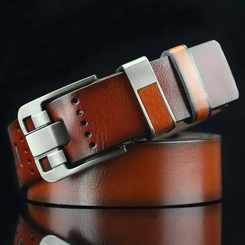 Topselling Moda de alta calidad Vintage Pin Causal Pin Hebilla Hombres Cinturón para Jeans Diseñador Lujo Clásico