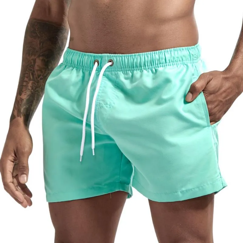 Мужские шорты для мужчин летняя шнурка пляж мода многоцветная короткая шорт-брюки пляжная одежда мужчина по прямой тренировке